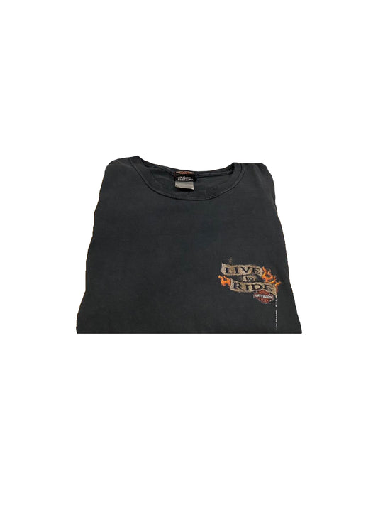 Authentic Vintage Harley-Davidson T-shirt | Ride to Live, Live to Ride | Milwaukee (X-Large)