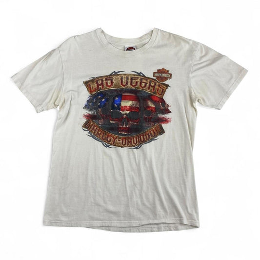 Authentic Vintage Harley-Davidson T-Shirt | Las Vegas Nevada Skull (Medium)