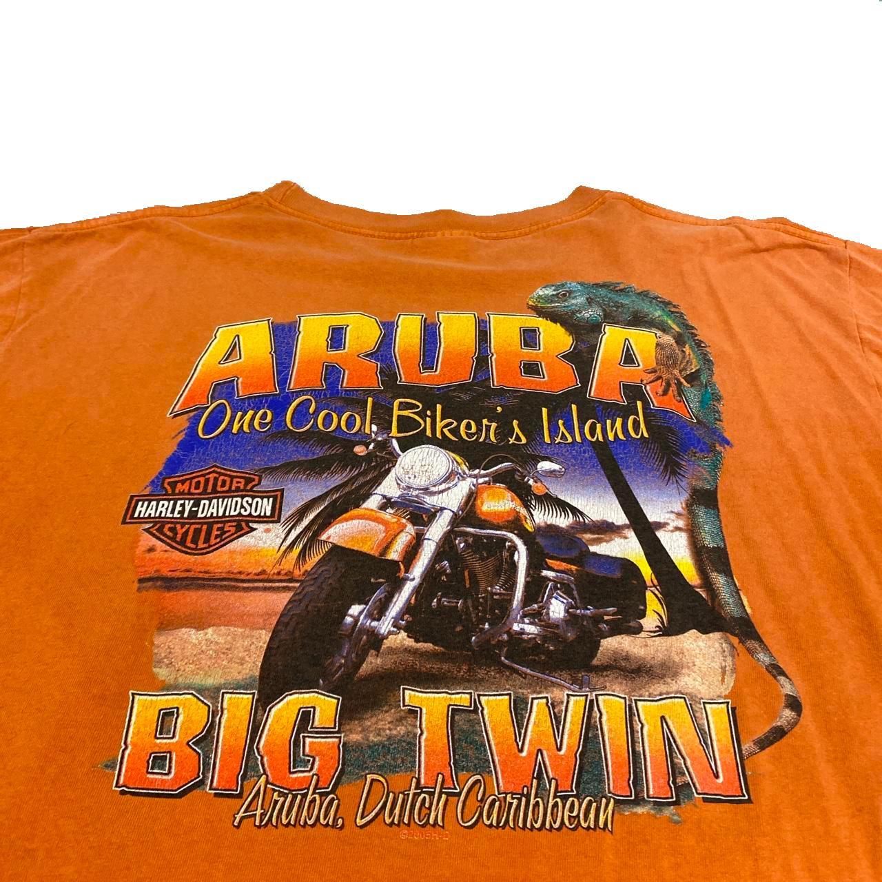 Authentic Vintage Harley-Davidson T-Shirt- Aruba Big Twin (Large)