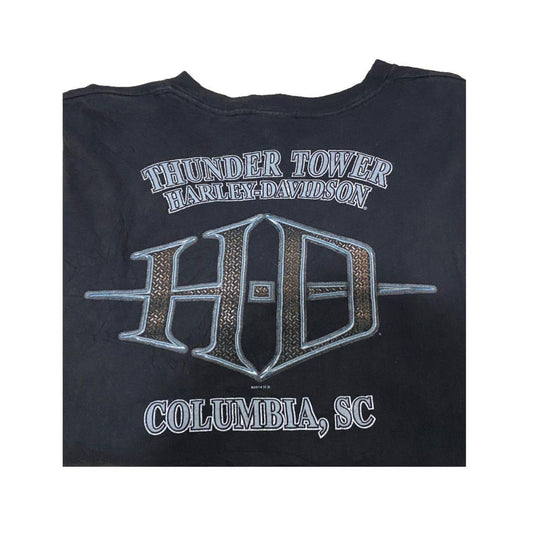 Authentic Vintage Harley-Davidson T-Shirt- Thunder Tower Columbia, SC (2XL)