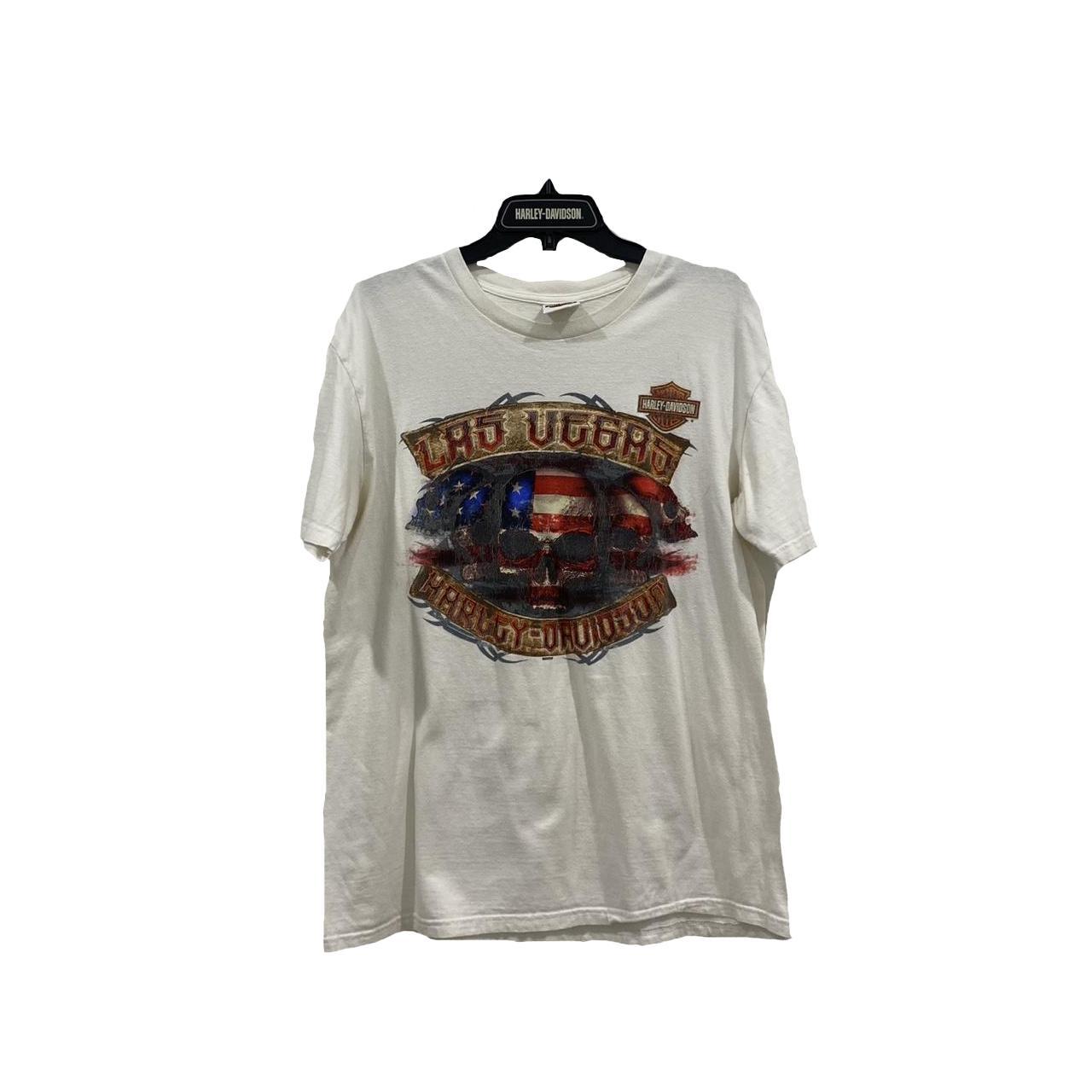 Authentic Vintage Harley-Davidson T-Shirt | Las Vegas Nevada Skull (Medium)
