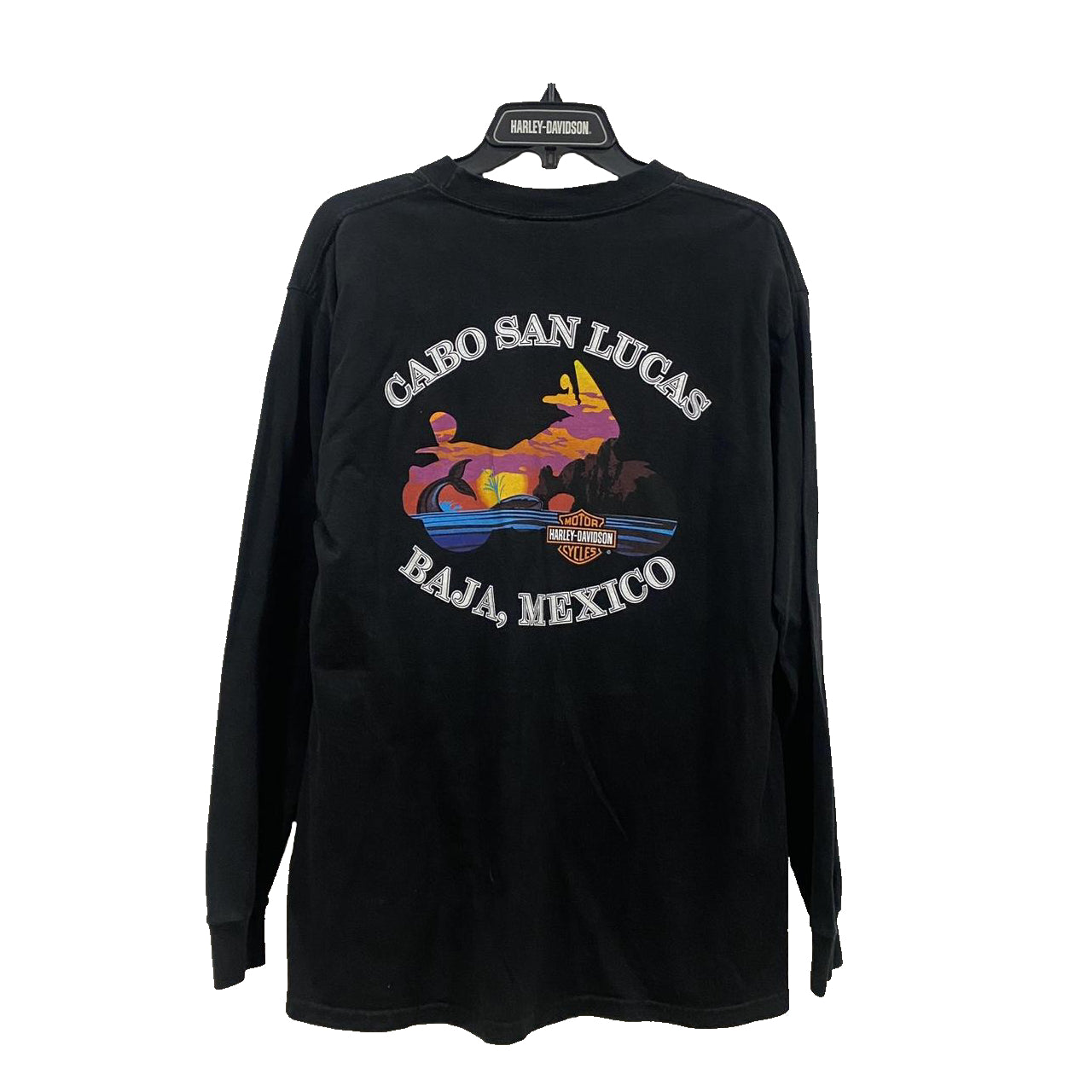 Authentic Vintage Harley-Davidson Long Sleeve T-Shirt | Cabo San Lucas Baja, Mexico (Large)